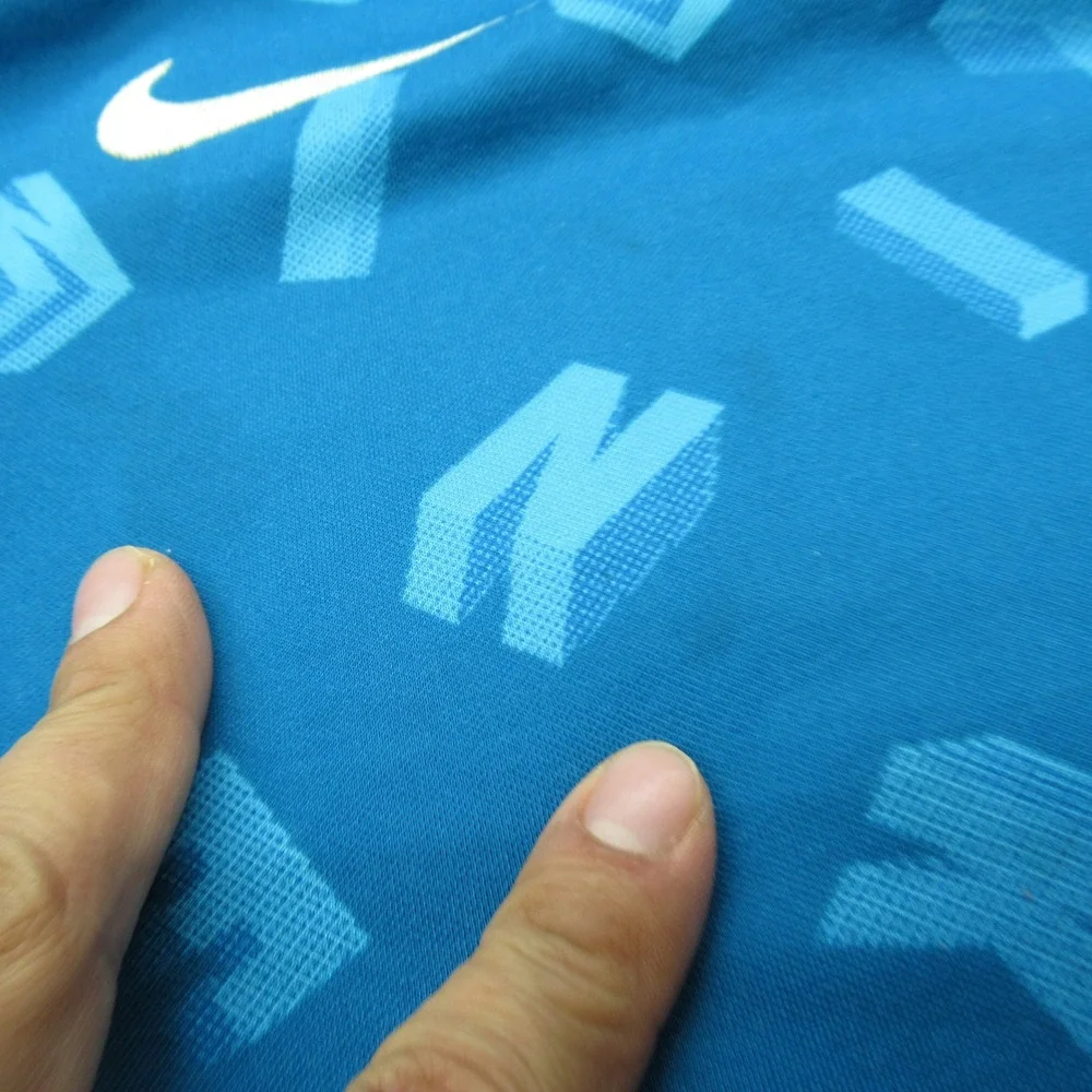 Nike Therma-FIT Hoodie Youth‎ XL Sea Blue Center Swoosh Pullover Sweatshirt AOP